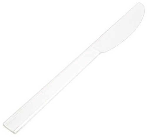Нож столовый одноразовый, 190 мм, прозрачный, PS, 1000 штук в коробке