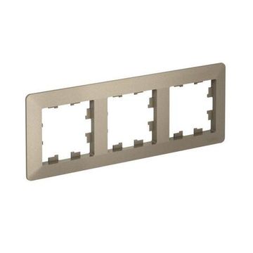 Рамка 3-м AtlasDesign Air шампань/дым. черн. SE ATN220503