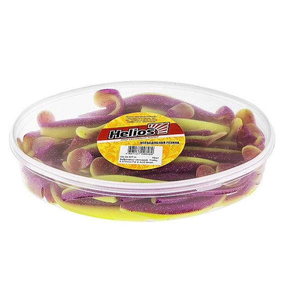Виброхвост несъедоб. Trofey 5.5&#39;/14см Fio &amp; Acid lemon 50шт. (HS-25-027-N) Helios