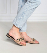 Кожаные шлепанцы Patrizia Pepe - бежевый(8X0047 L011)