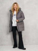 Куртка зимняя удлиненная с капюшоном