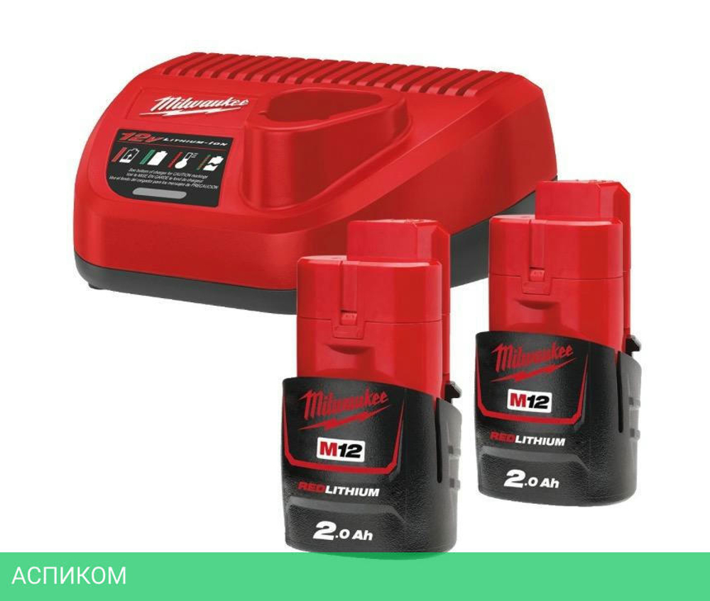 Аккумулятор с зарядным устройством для инструмента Milwaukee M12 NRG-202 (4933459209)