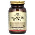 Solgar, Витамин В6, 100 мг, 250 растительных капсул