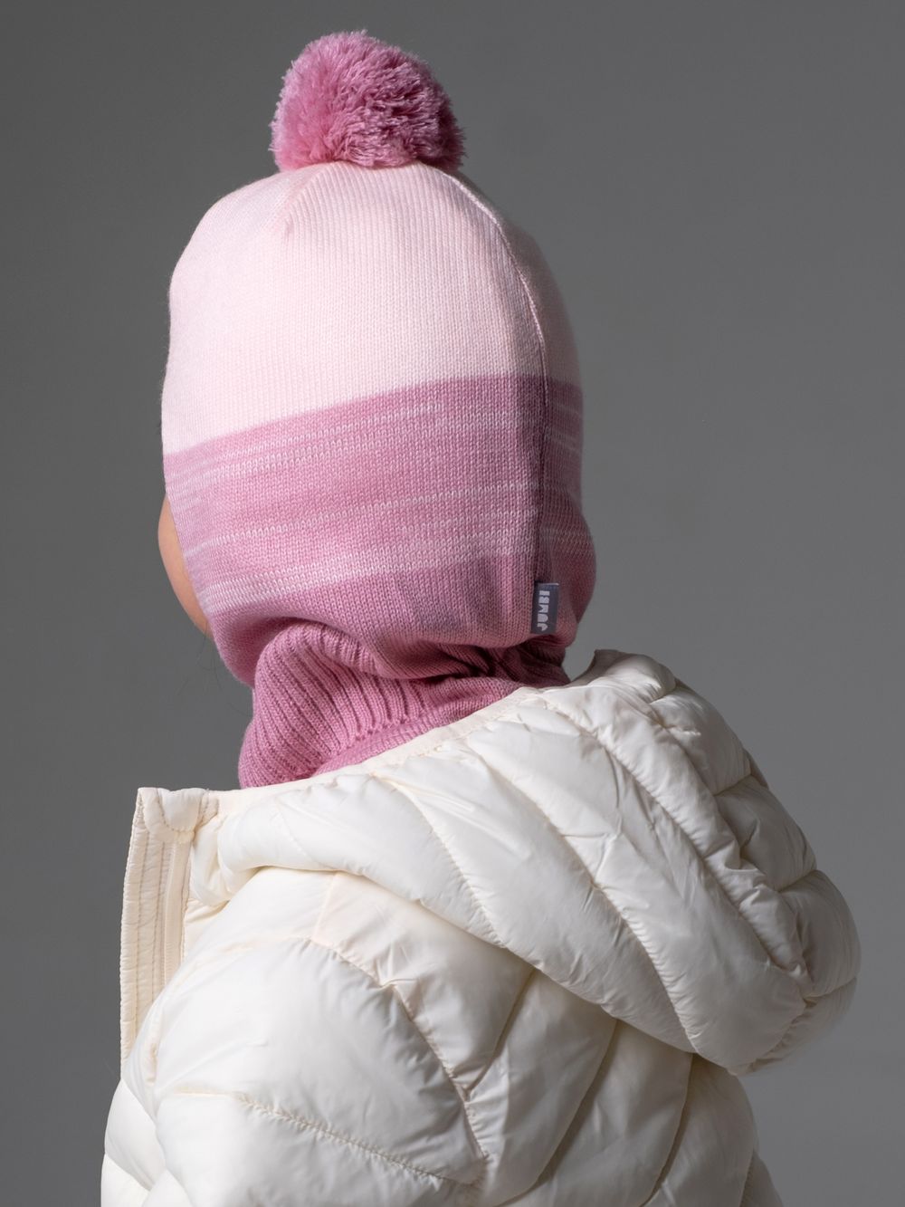 Шлем весенний/осенний вязаный (Розовая магнолия) ЧИП