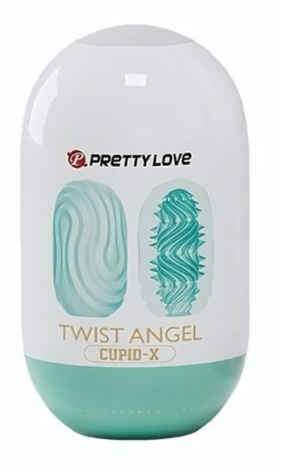Бирюзовый мастурбатор-яйцо Twist Angel (Цвет: бирюзовый)