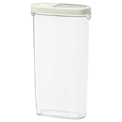 IKEA 365+ Контейнер/кастрюля для сухих продуктов, прозрачный/белый, 2,3 л