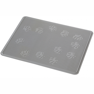 Ebi коврик для кошачьего туалета, резиновый, серый 33x43см!