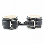 Черные оковы с бежевым подкладом (Цвет: черный с бежевым)