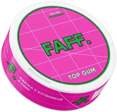 FAFF TOP GUM (150 МГ) - ЖВАЧКА, КЛУБНИКА, КИВИ