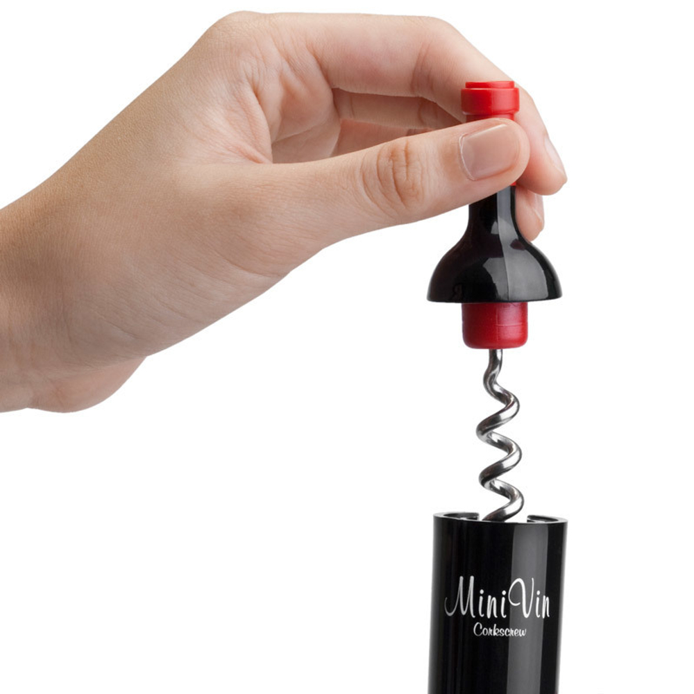 Штопор для бутылок черный mini vin