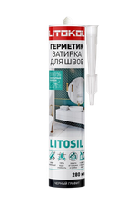 LITOSIL санитарный силиконовый герметик-затирка  ЧЕРНЫЙ ГРАФИТ  280мл