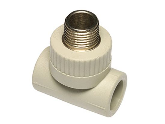 Тройник комбинированный Ekoplastik Wavin 25х1/2" НР с наружной резьбой полипропиленовый