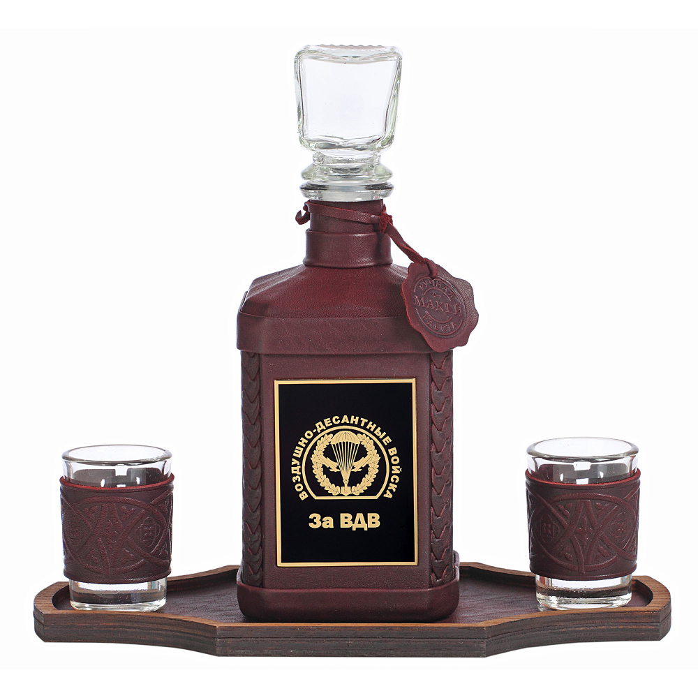 Графин «За ВДВ-1» с накладкой из стали