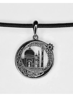 Подвеска мусульманская серебряная родированная