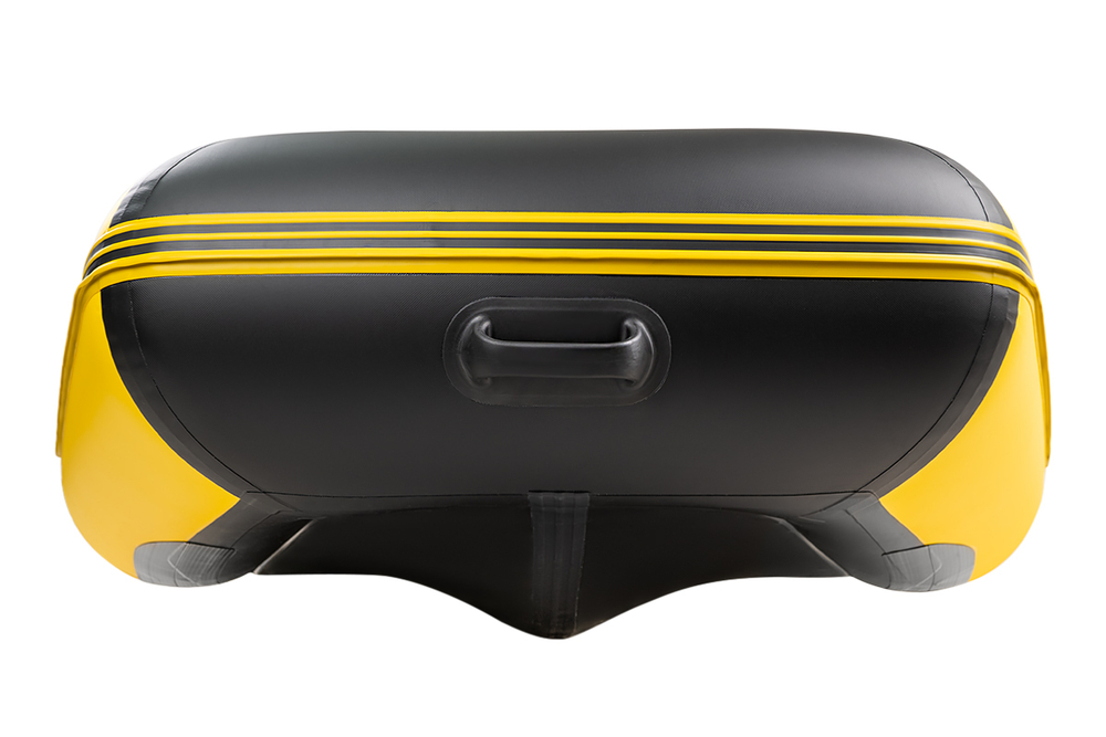 Броня-320 СК слань+киль желтый-черный (Лодка ПВХ под мотор с усилением)