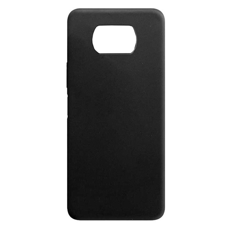 Силиконовый чехол для Xiaomi Poco X3 (Черный)