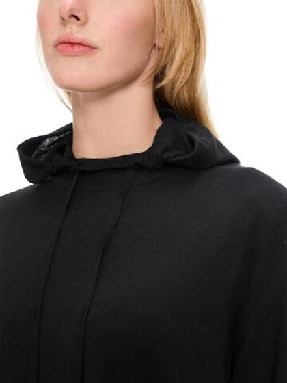 Marc Cain Свитшот с капюшоном из смеси шерсти и вискозы