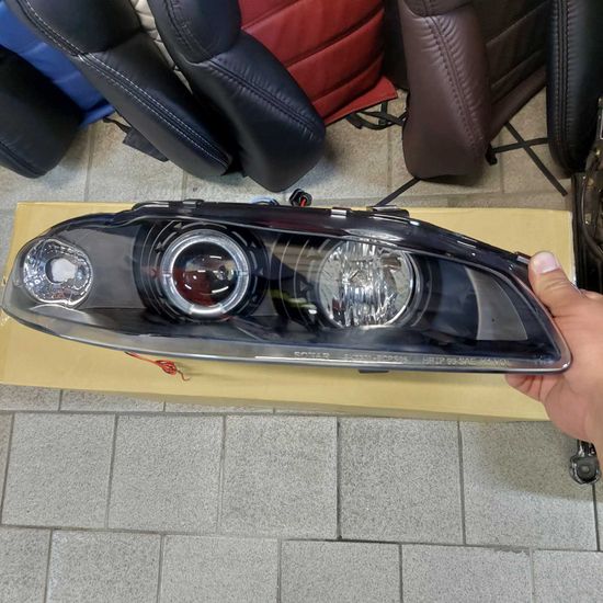 Передние фары angel eyes black для Mitsubishi Eclipse D30
