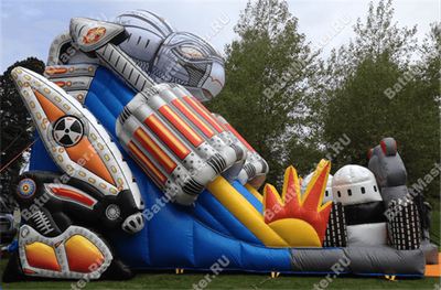 Коммерческий надувной батут "Робот" 13.5*7*9 м