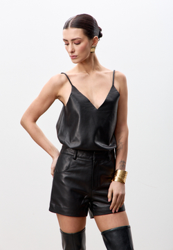 Топ из кожи