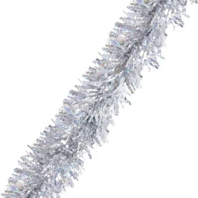 Мишура 2м 15см «Голограмма волна», Серебро