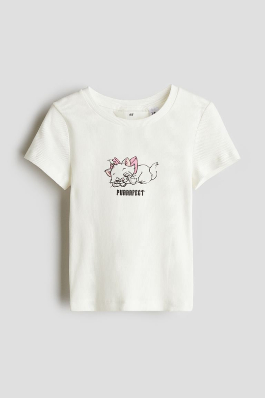 H&M Футболка с принтом, белый