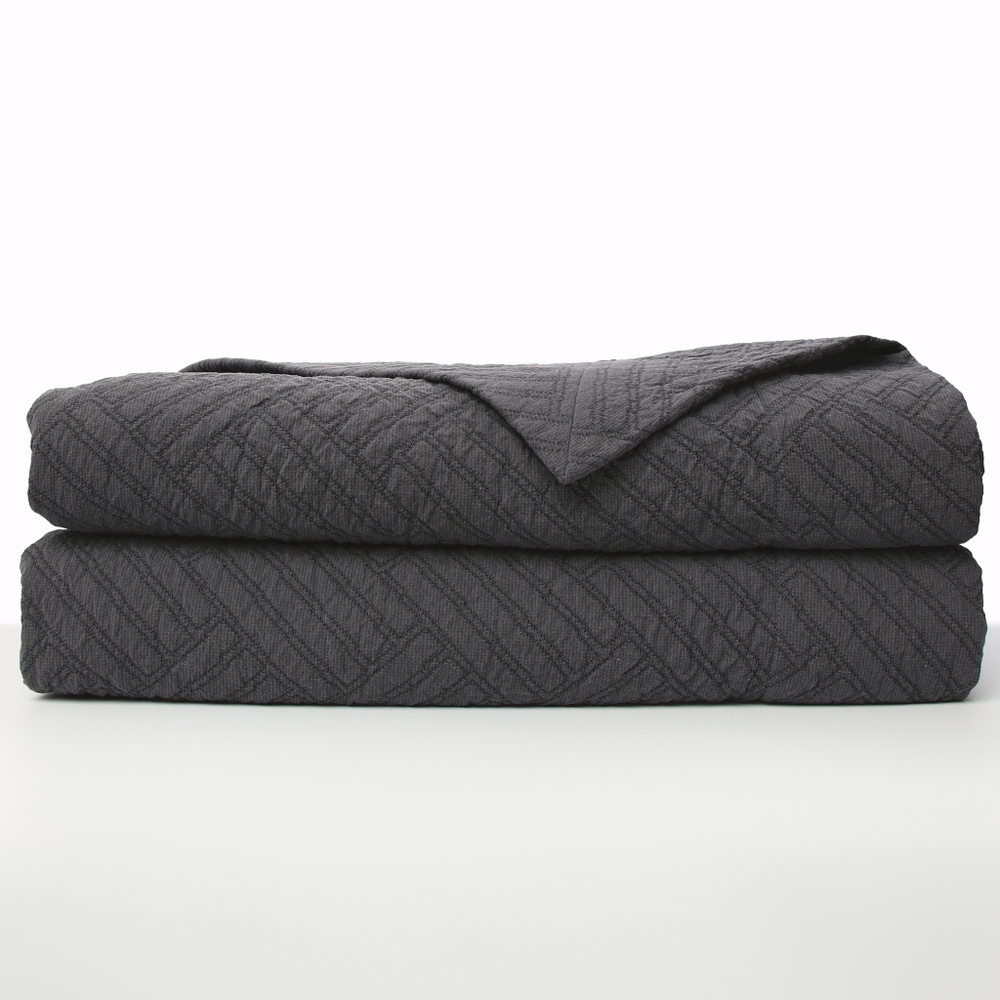 Покрывало 240x260 Claire Batiste Atelier Tilt черное