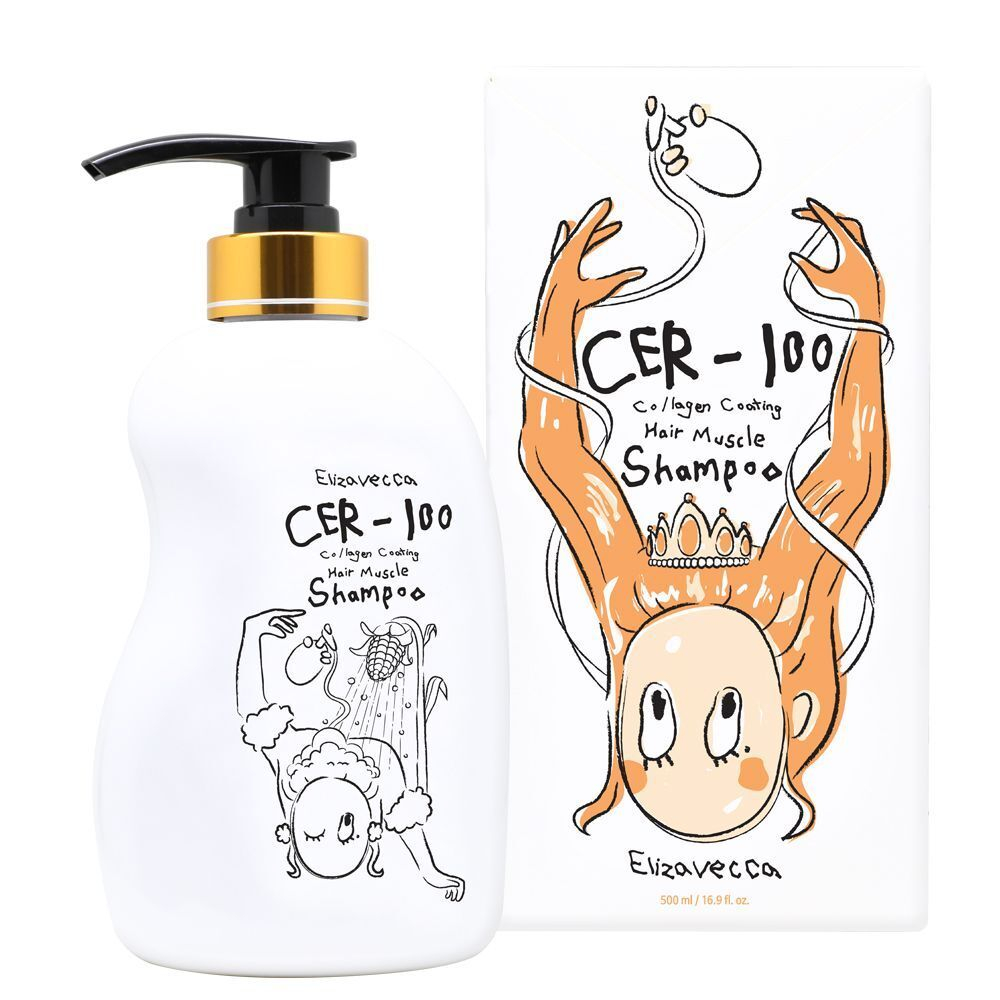 Шампунь для волос с коллагеном Elizavecca Cer-100 Collagen Coating Hair A+ Muscle Tornado Shampoo