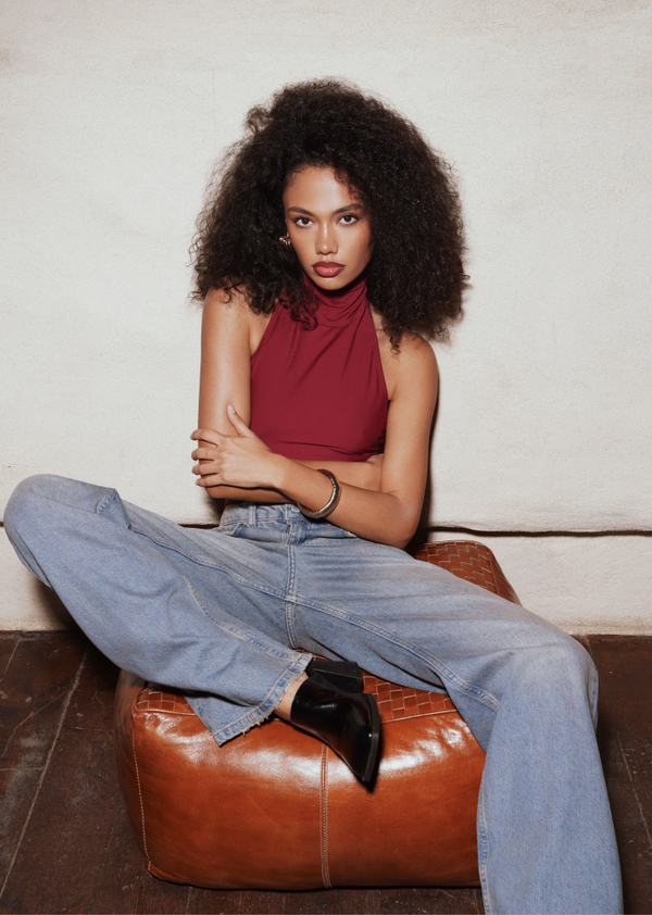 Боди halter raspberry