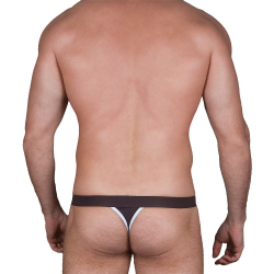Мужские трусы тонги коричневые Sesmik Cover
