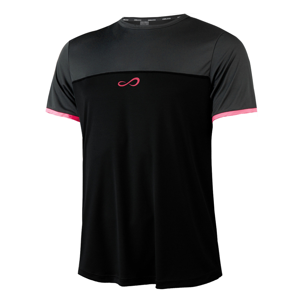 Мужское теннисное поло Endless Alpha T-Shirt Men - Black, Pink