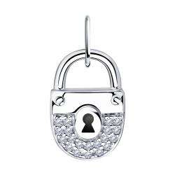 Подвеска Замок из серебра с фианитами