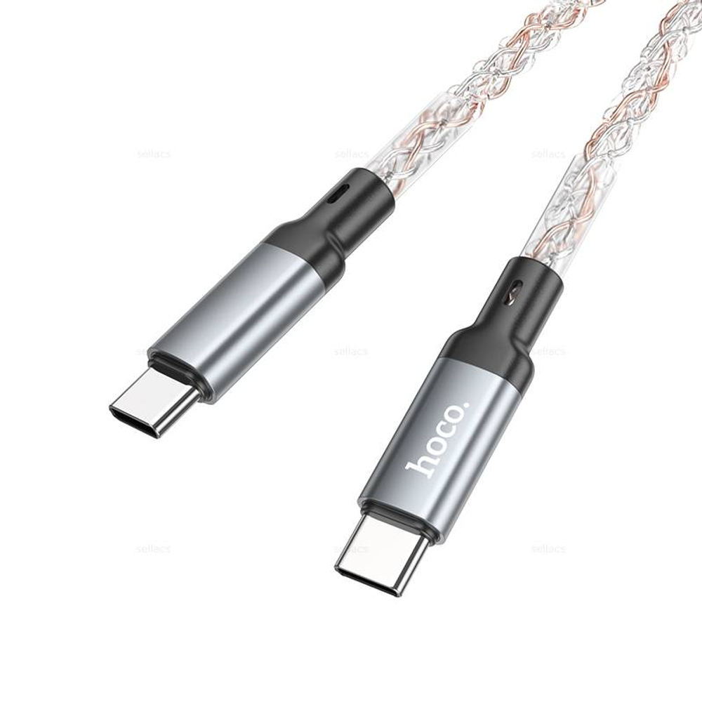 Кабель Type-C на Type-C Hoco U112 (grey) (Краснодар склад)