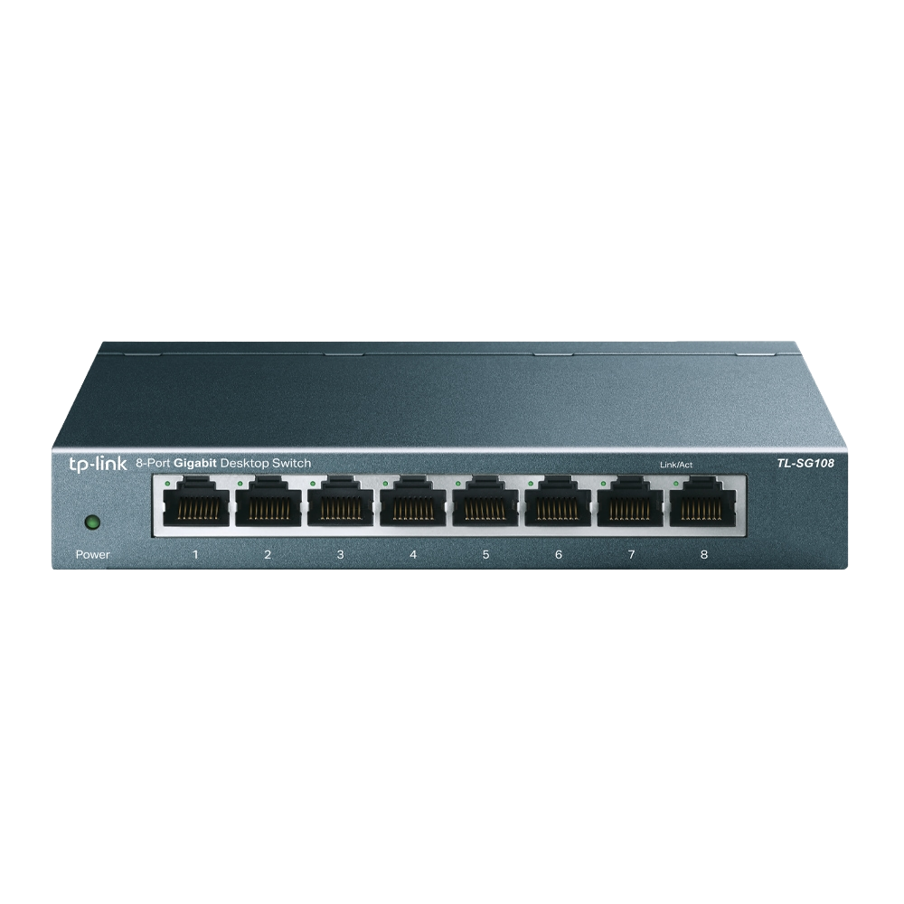 TL-SG108 Коммутатор TP-LINK неуправляемый, настольный, порты 1000Base-T(Gigabit Ethernet)