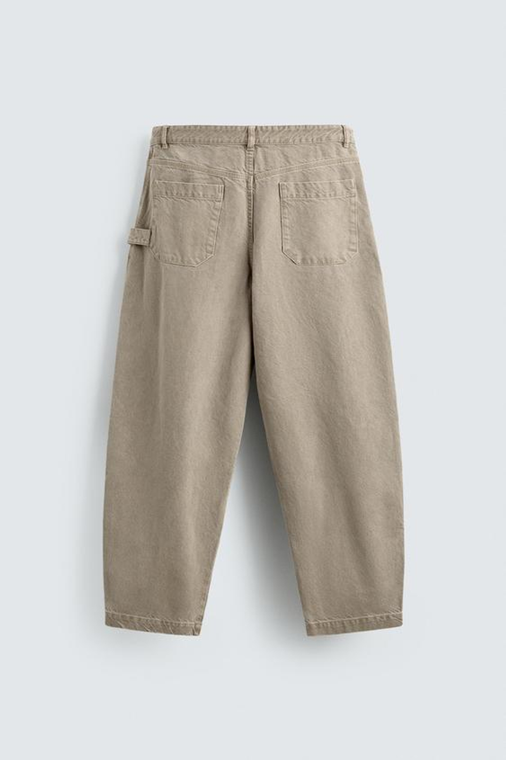 ZARA БРЮКИ RELAXED FIT КАРГО, СВЕТЛО-ПЕСОЧНЫЙ