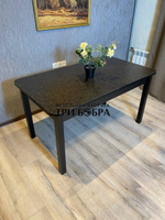 Большой кухонный стол "Макси", чёрная бронза