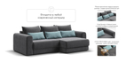 Модульный угловой диван РИЧМОНД MODOOL Велюр Monolit серый