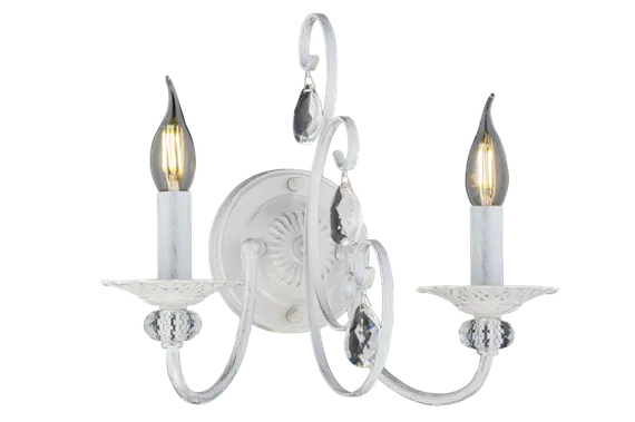 B1017/2W WH+SIL (1/10) Бра Veneto Luce