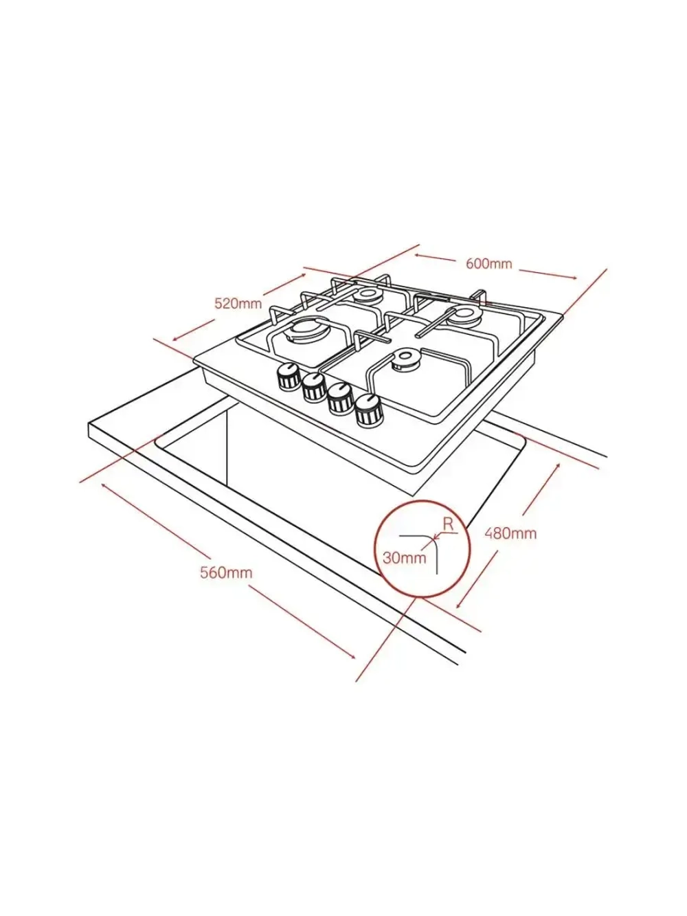 Газовая варочная панель HCG-402 Ginzzu