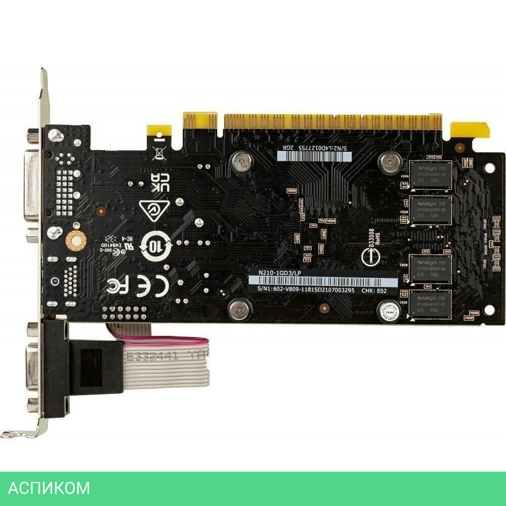 Видеокарта MSI PCIE16 GT210 1GB GDDR3 N210-1GD3/LP MSI