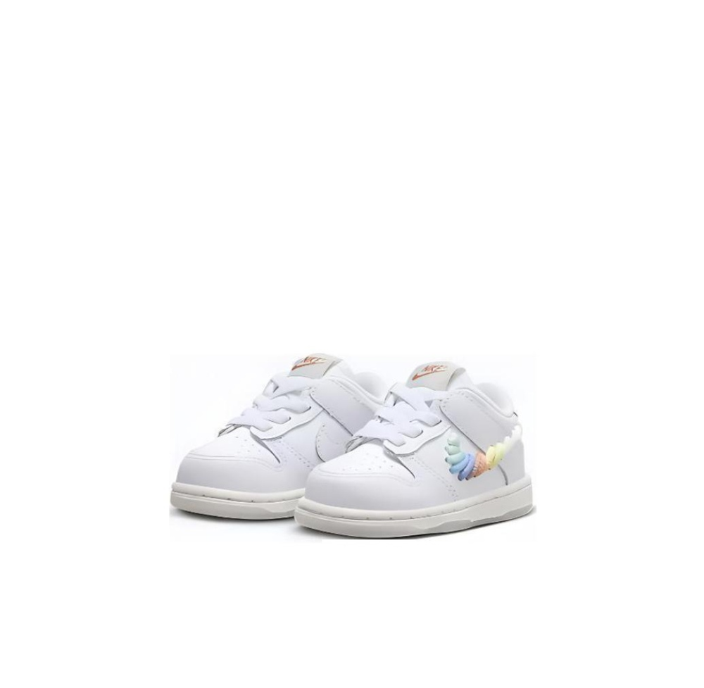Детские кроссовки Nike Dunk Low SE 'Rainbow Lace Swoosh White' FQ1924-100