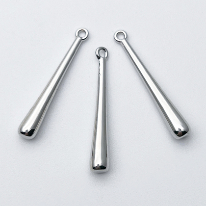 Подвеска Капля, цвет серебро (родий), размер 25*4 мм, цена за 1 шт