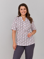 Блузка БЛ-122/орнамент-розовый