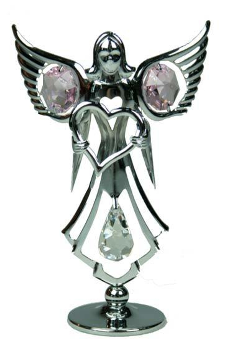 Фигурка декоративная Crystocraft Ангел с кристаллами Swarovski, 10 см
