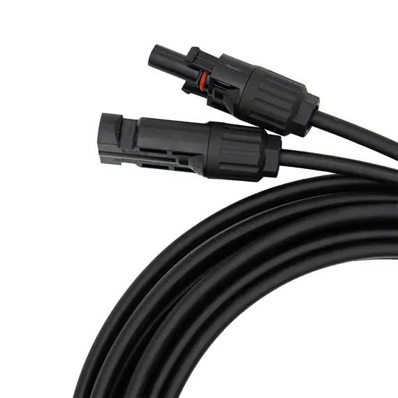 Двухжильный солнечный кабель 6 мм с коннектором МС4, длина 12 метров