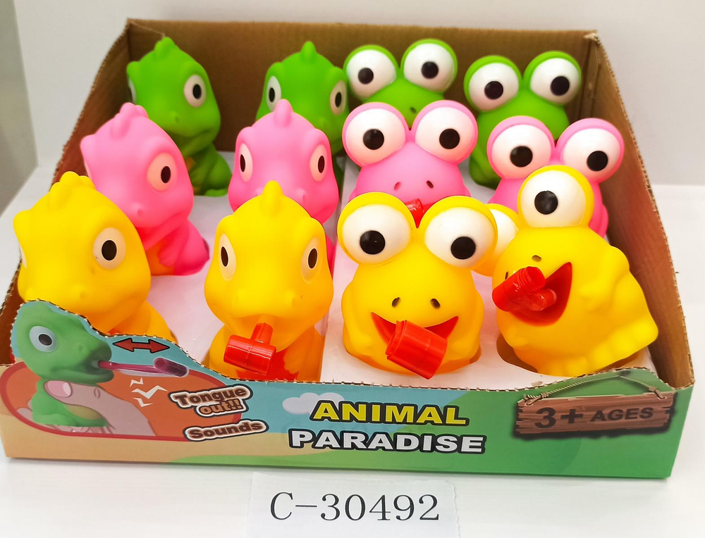 Животное, выскакивает язык при нажатии, 3 вида микс, с-30492