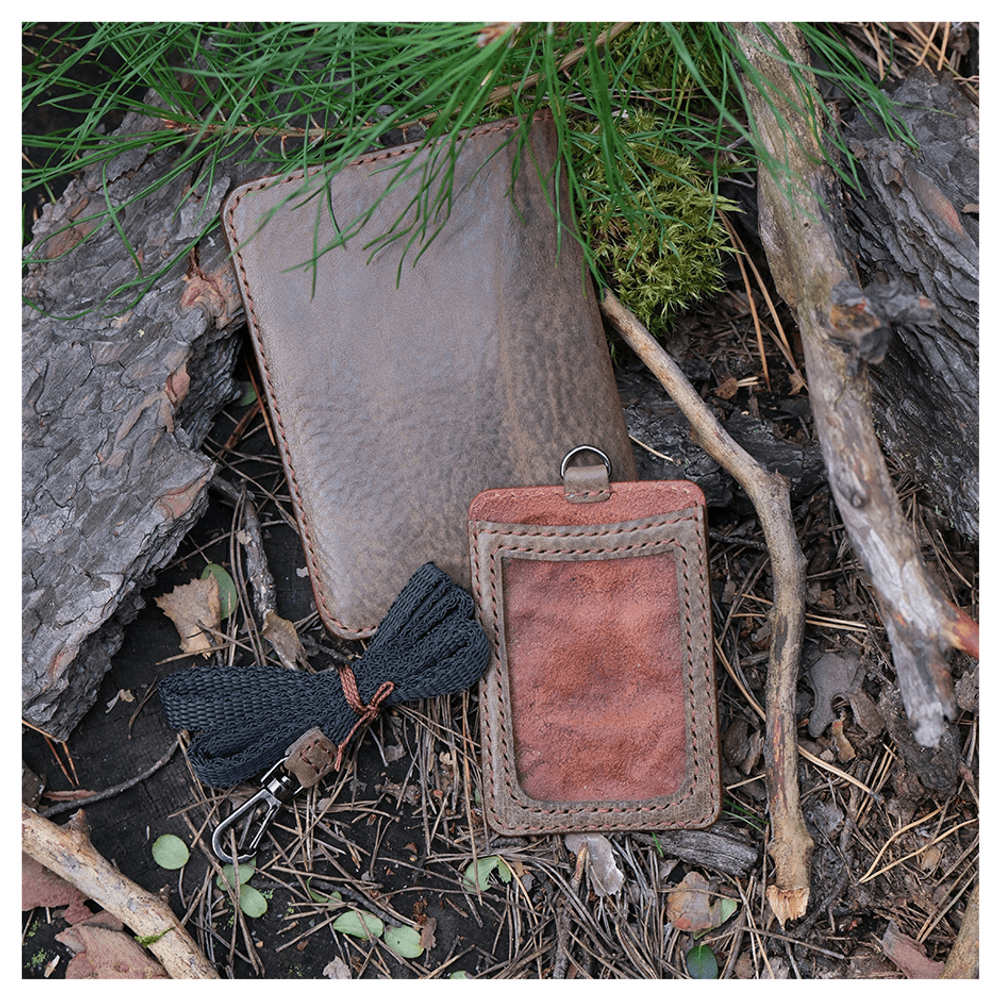 Кожаная обложка для военного билета и картхолдер «Страж - Боевое Сердце»