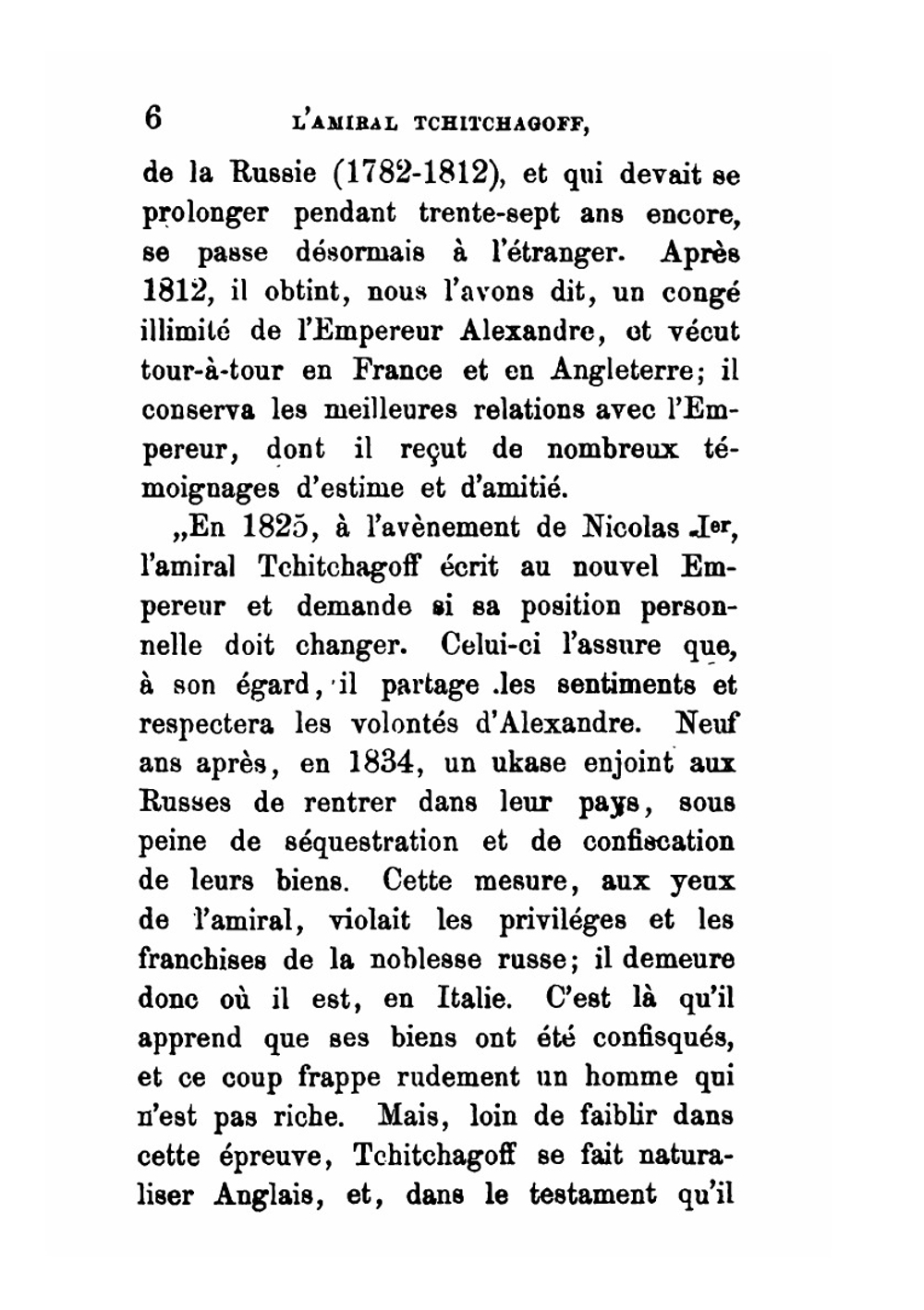 Mémoires de l'amiral Tchitchagoff (1767-1849) | Pavel Vasil'evich Chichagov