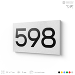 Номер на дверь 598, табличка на дверь для офиса, квартиры, кабинета, аудитории, склада, белая 120х70 мм, Айдентика Технолоджи