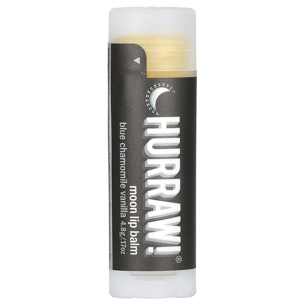 Hurraw! Balm, бальзам для губ, Moon, голубая ромашка и ваниль, 4,8 г (0,17 унции)